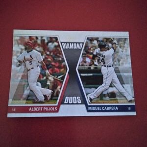 2011 Topps Update Albert Pujols and Miguel Cabrera Diamond Duos